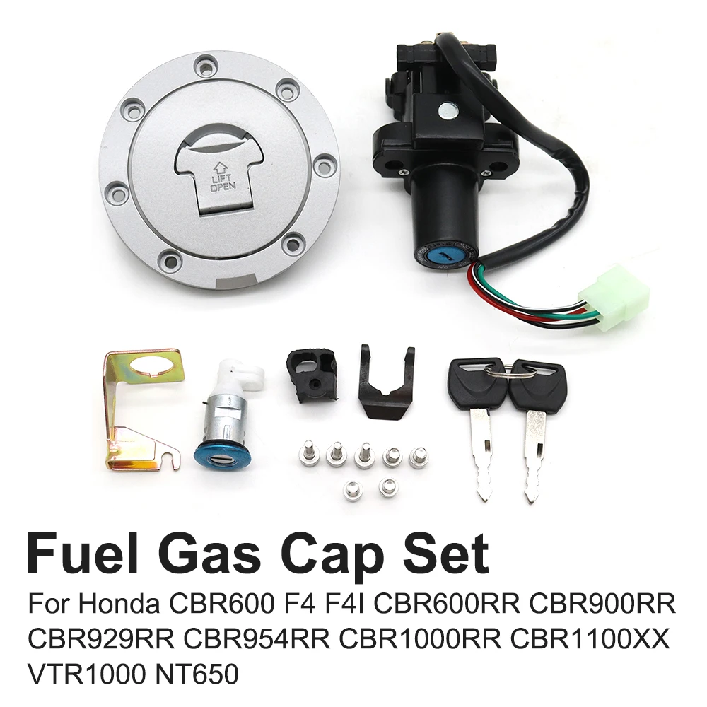 

Ignition Switch Fuel Gas Cap Seat Lock Key For Honda CBR600 F4 F4I CBR 600RR 900RR 929RR 954RR 1000RR 1100XX VTR1000 NT650