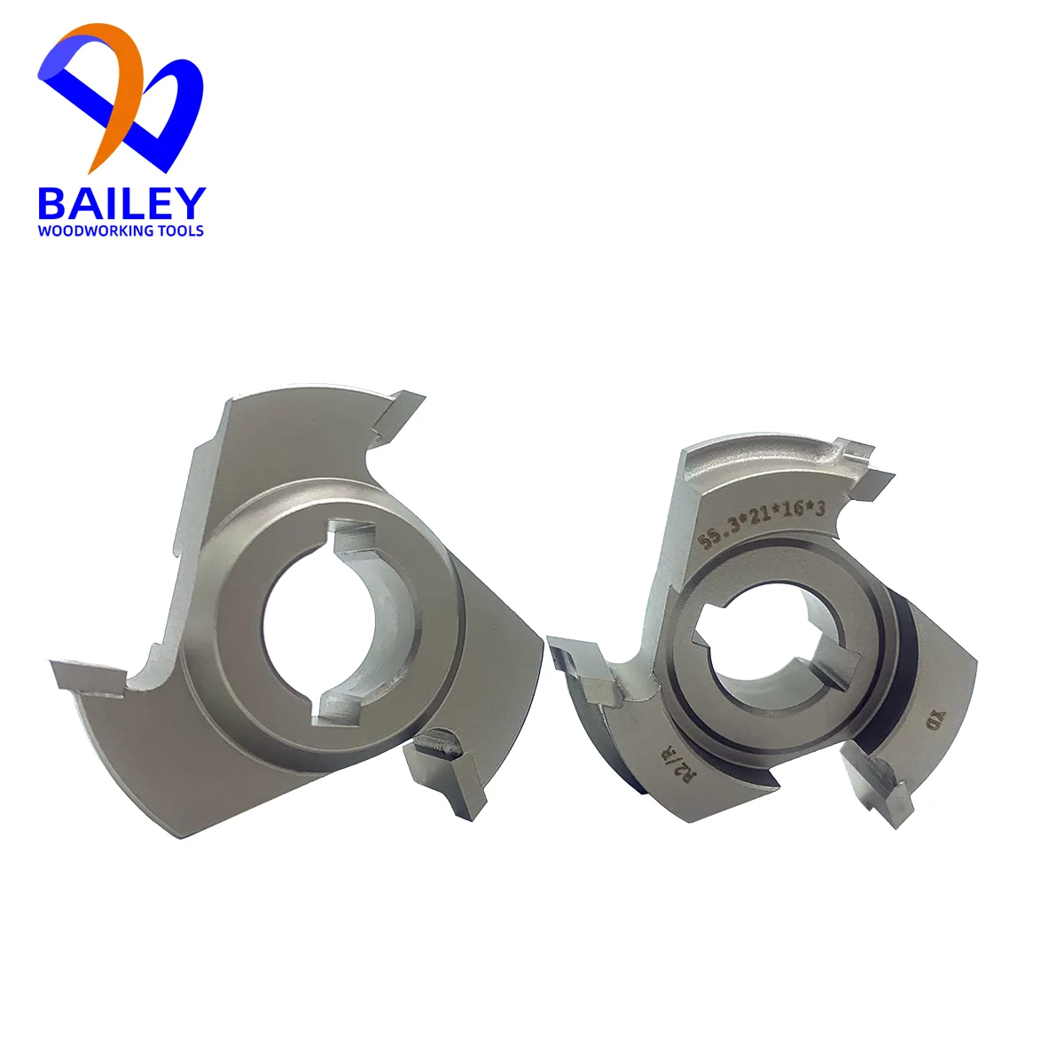 BAILEY 1Pair 55.3x21x16mm 3Z R1.5/R2/R3 Fine Trimming Cutterr For NANXING KDT Edge Banding Machine Woodworking Tool