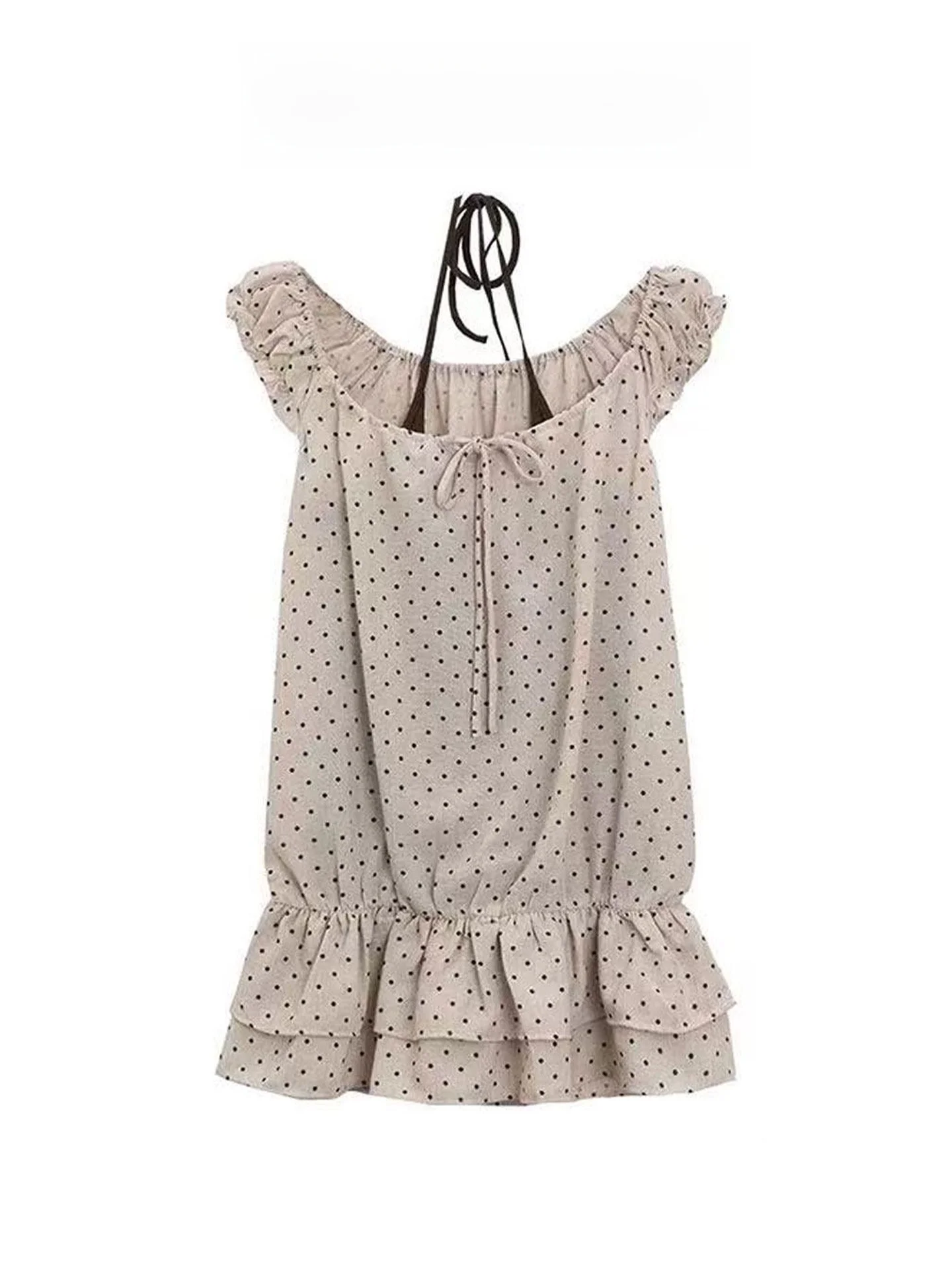 

Korean Polka Dot Bloomer High Waist Skirt Set Women's Summer Casual Fashion T-Shirt Short Sleeve Top And Skirt Ensemble