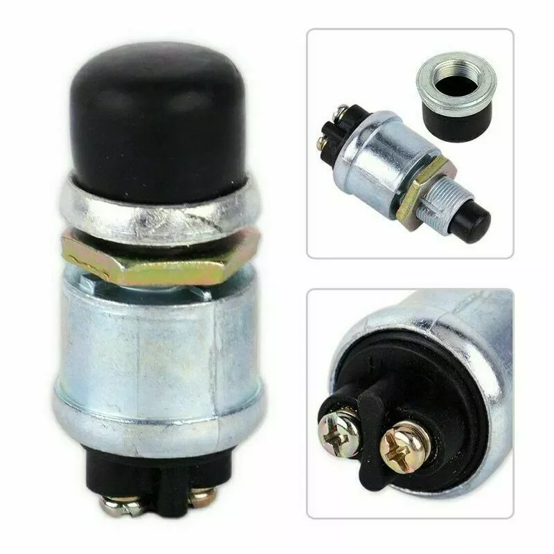 60A 12V Ignition Starter Switch Truck Engine Start Waterproof Push Boat Starter Horn Replacement Button Car  Boat Tractor Switch