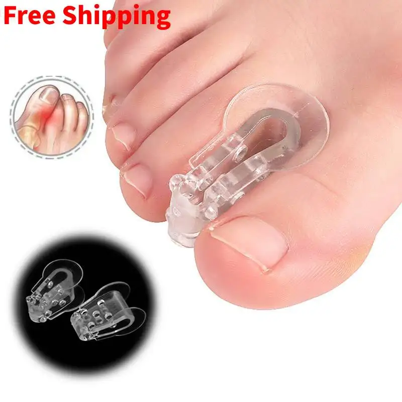 

60Pcs=30Pairs Foot Big Toe Straightener Hallux Valgus Bunion Corrector Orthotics Feet Bone Thumb Adjuster Correction Pedicure