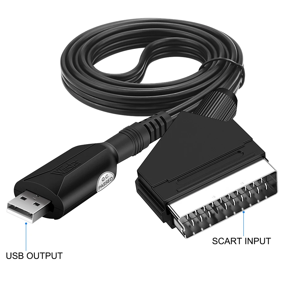 SCART ビデオキャプチャカード Scart から USB 2.0 ビデオキャプチャボードゲーム録画ライブストリーミング放送テレビ