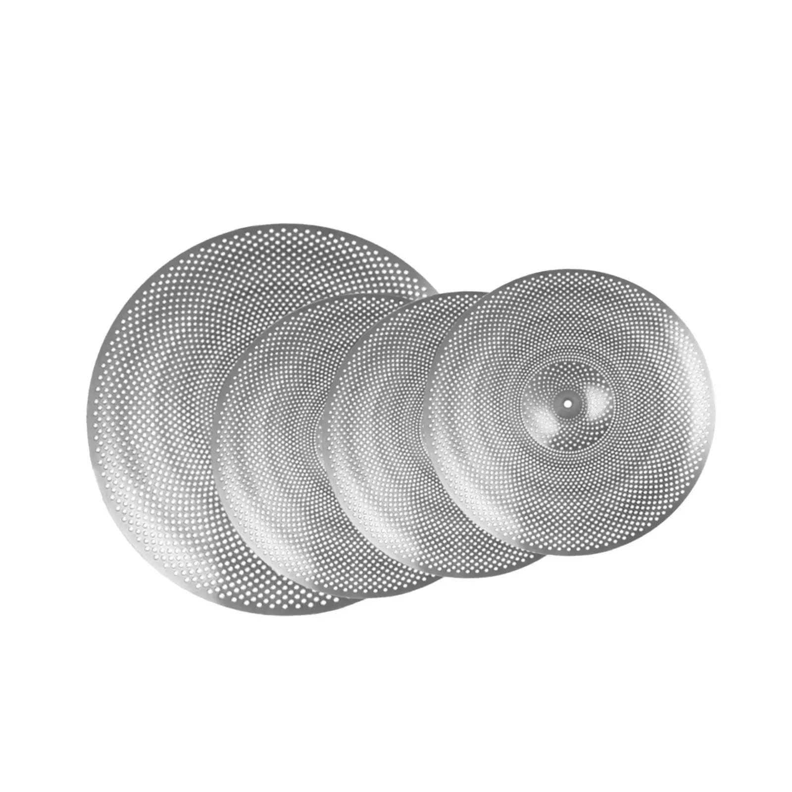 

4x Practice Cymbals Replacement Parts Quiet Cymbals Lightweight Mute Cymbals