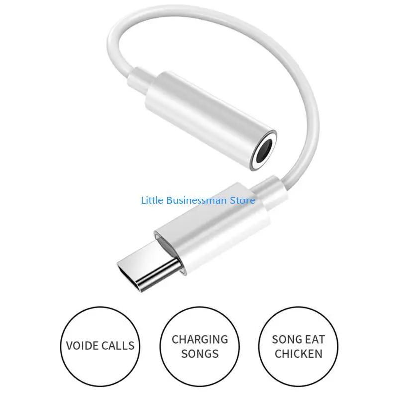 Typ-C auf 3,5 mm Aux-Adapterkabel, unterstützt Sprachanrufe ohne Verzögerung, Audio-Konverterkabel, Digtal-Produktzubehör M76A – Detail 8