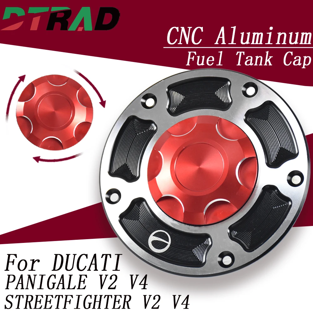 

For DUCATI Panigale/Streetfighter V4 V2 2025 New Silver Quick Release Screw in Fuel Tank Cap Airbox Cover