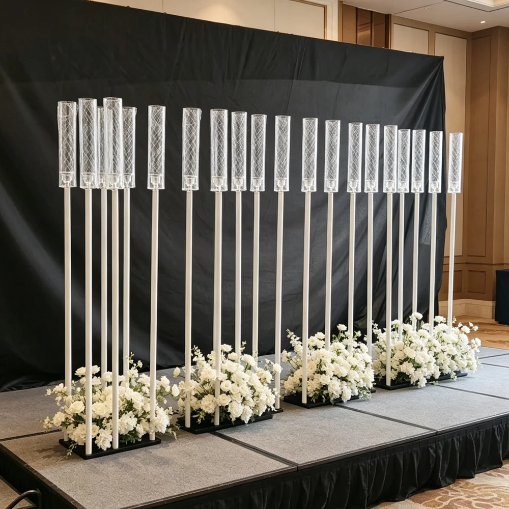 2-12pcs Modern Luxury Metal Flower Vase Tabletop Wedding Flower Rack for Home Decor Centerpieces and Arrangement Props