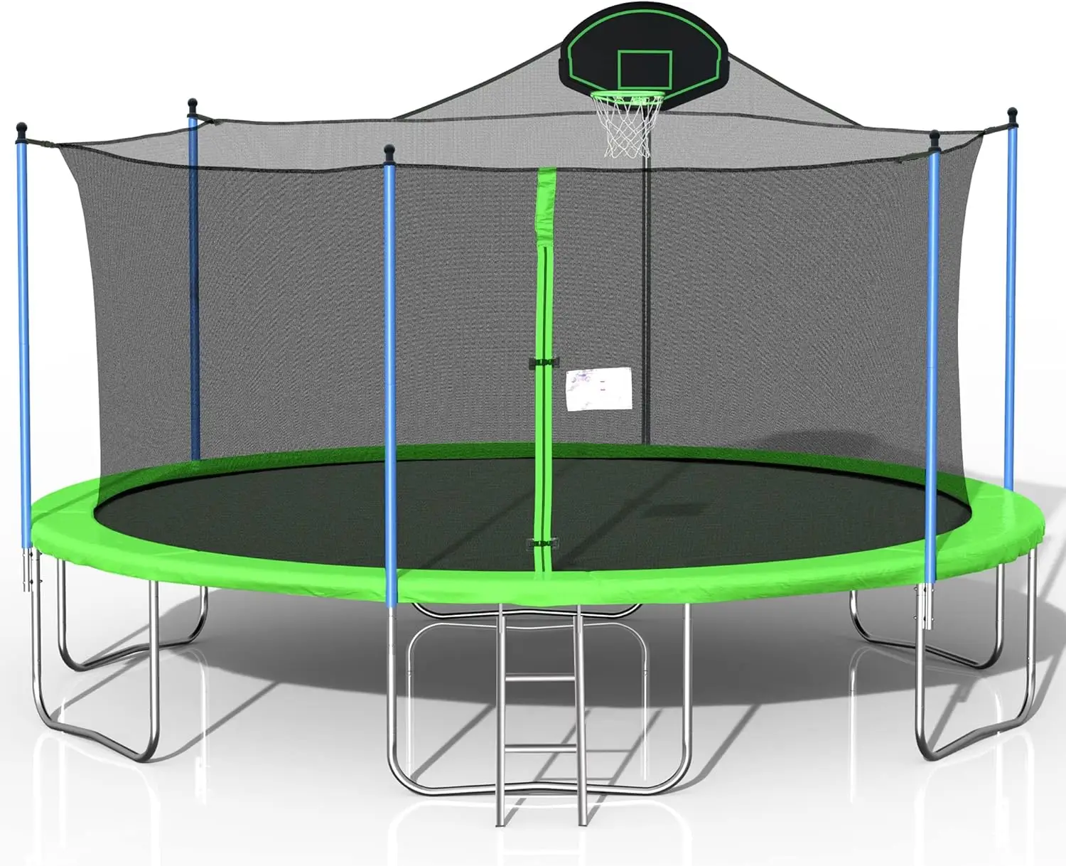 

1500 LBS 16FT Outdoor Trampoline with Safety Enclosure Net Backyard Recreational Heavy Duty Trampoline for Kids Adult