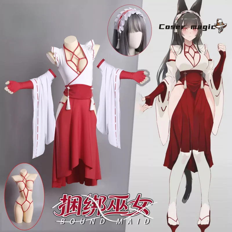 

Оригинальный костюм для косплея Binding Shrine Maidens, костюм для игры в стиле аниме, вечерние униформа, одежда для ролевых игр на Хэллоуин