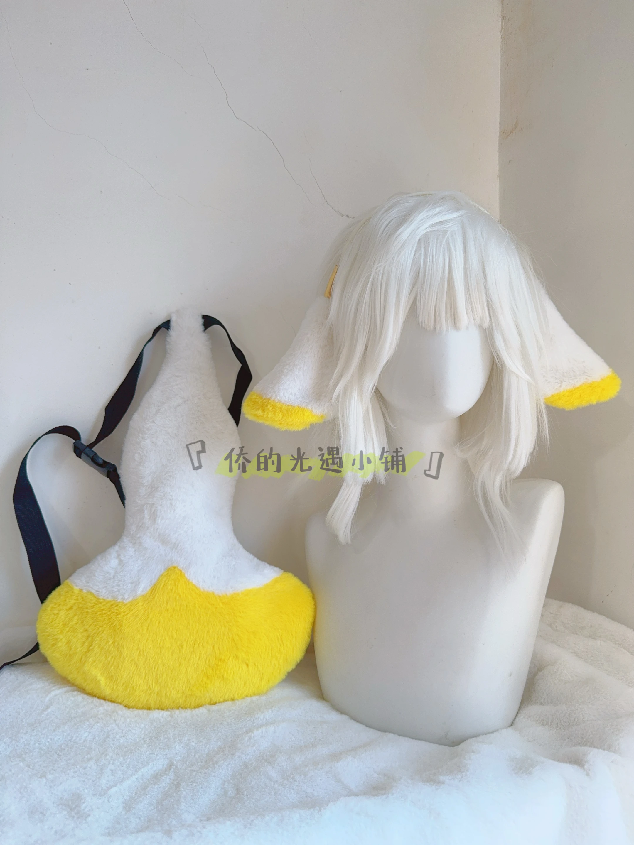 Dolphin Plush Tail Ears Set Anime Starlight Season Sea Cow Cosplay Prop Accessory  Cute Party