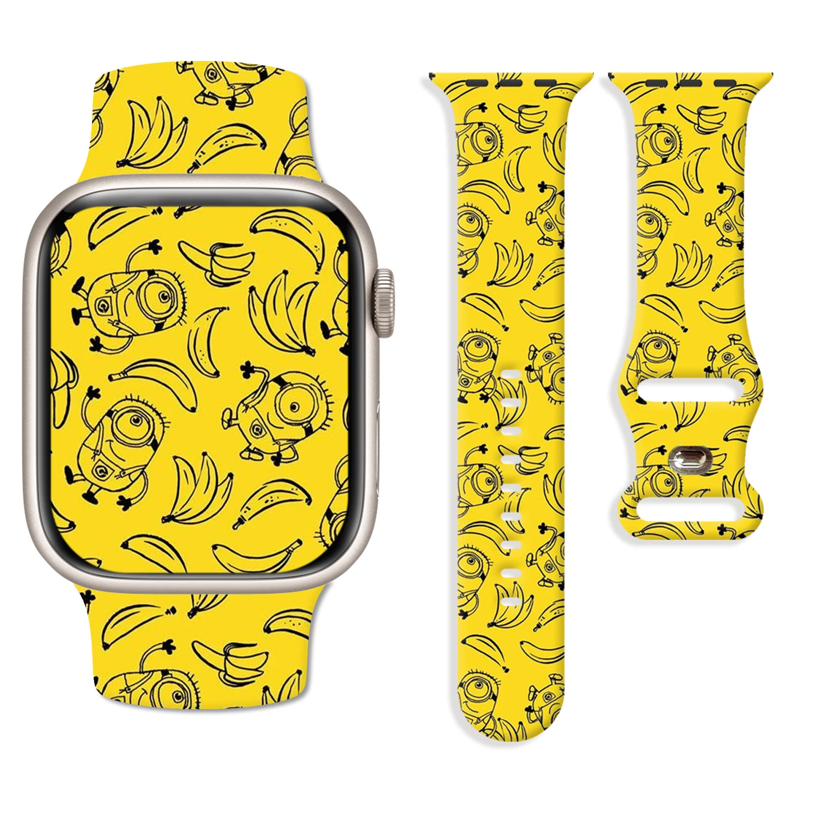 

Stupid Minions for Apple for Apple Watch 11 10 9 8 7 Silicone Band Replacable Bracelet for iWatch 46mm 42mm 41mm 40mm Watchband