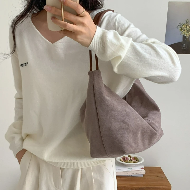 حقيبة هوبو ريترو كسولة حقيبة كتف عصرية للتنقل لحقيبة قوانغتشو عالية الجودة غير الرسمية