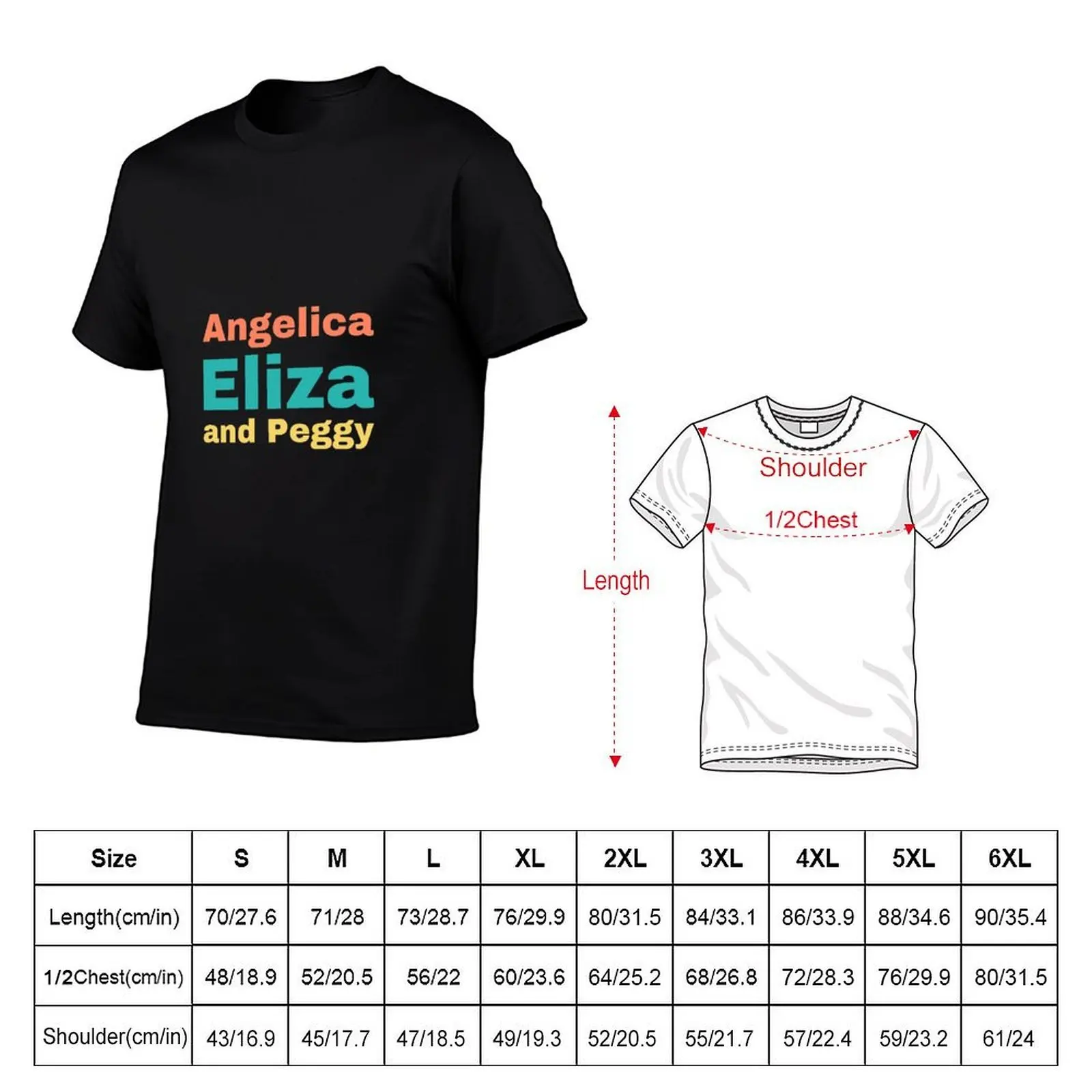 Schuyler Sisters Colours (Hamilton) T-Shirt cotton graphic tees vintage t shirts fitted t shirts for men