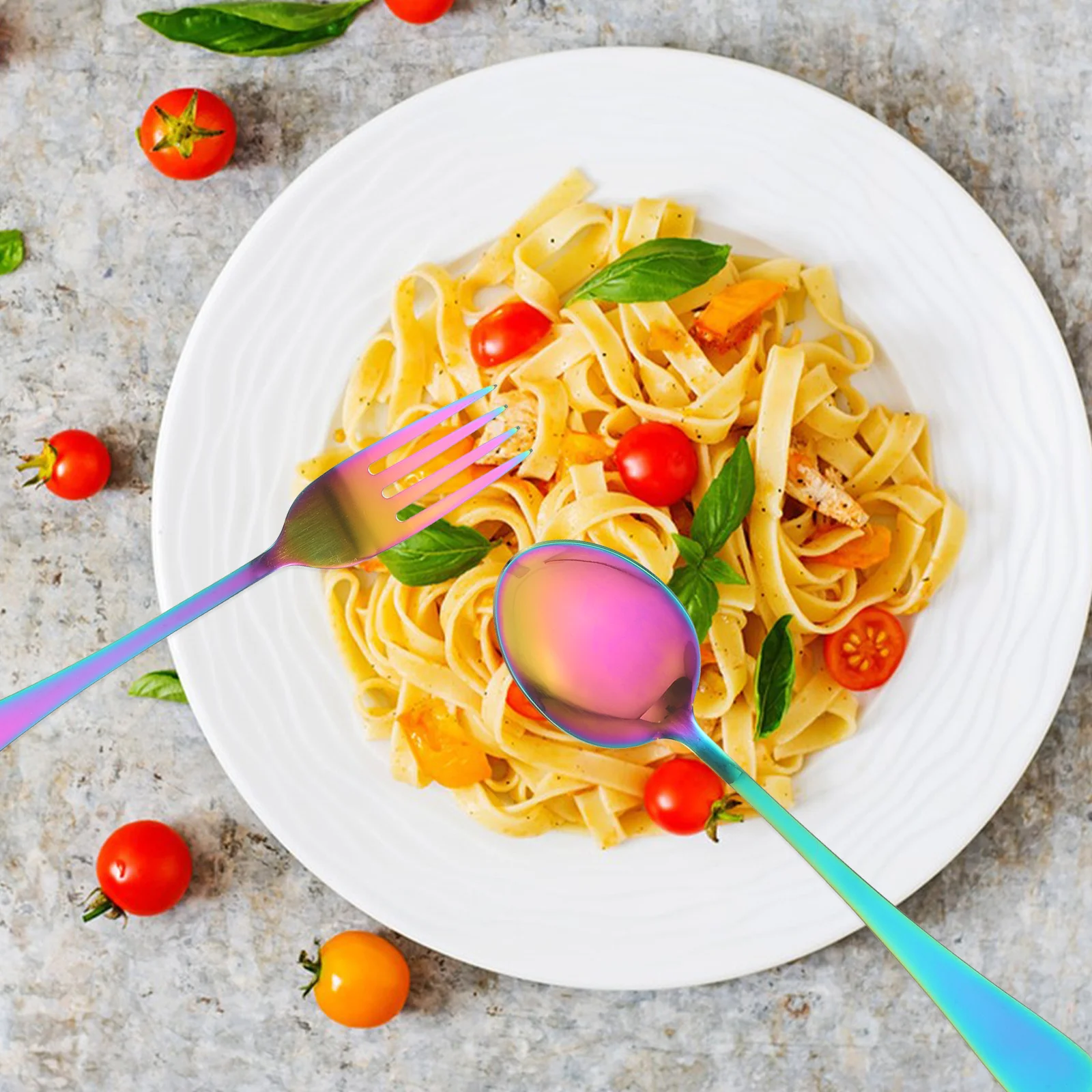 

1Set Gold Plated Cutlery Set Lovely Tableware Heavy Duty Metal Party Dinnerware Exquisite Fork Spoon Kit Stainless Steel