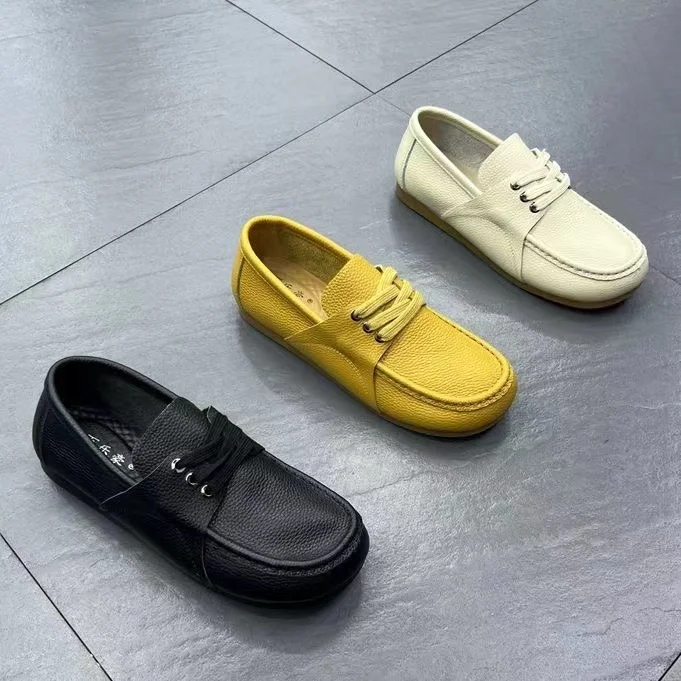 Careaymade-Men Sewing Retro Shoes Soft Handmade Casual Suede Leather Non-slip Classic Comfortable Slip-on Spring Summer Autumn