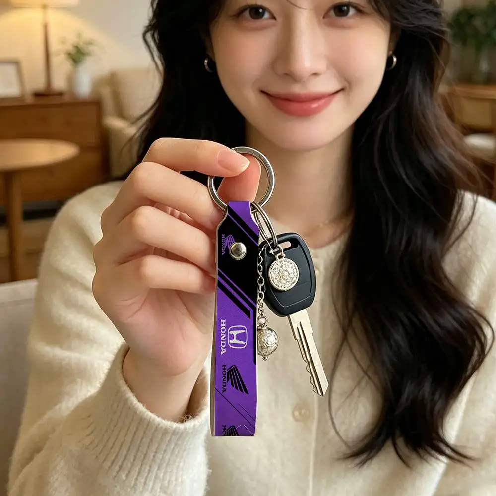 

Брелок для ключей из мягкой искусственной кожи для мотоциклов HONDA, легкий держатель для ключей для скутеров и гоночных мотоциклов