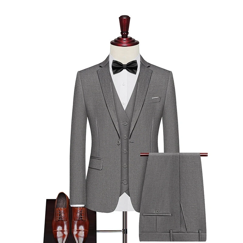 S-8XL Suit  Men Fashionable and Form-fitting Business Gentleman Trendy Formal Wear, Professional Wedding Best Man High-end Suit