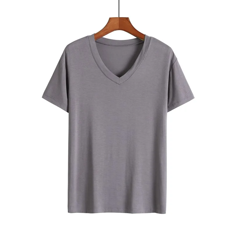 V neck dark gray
