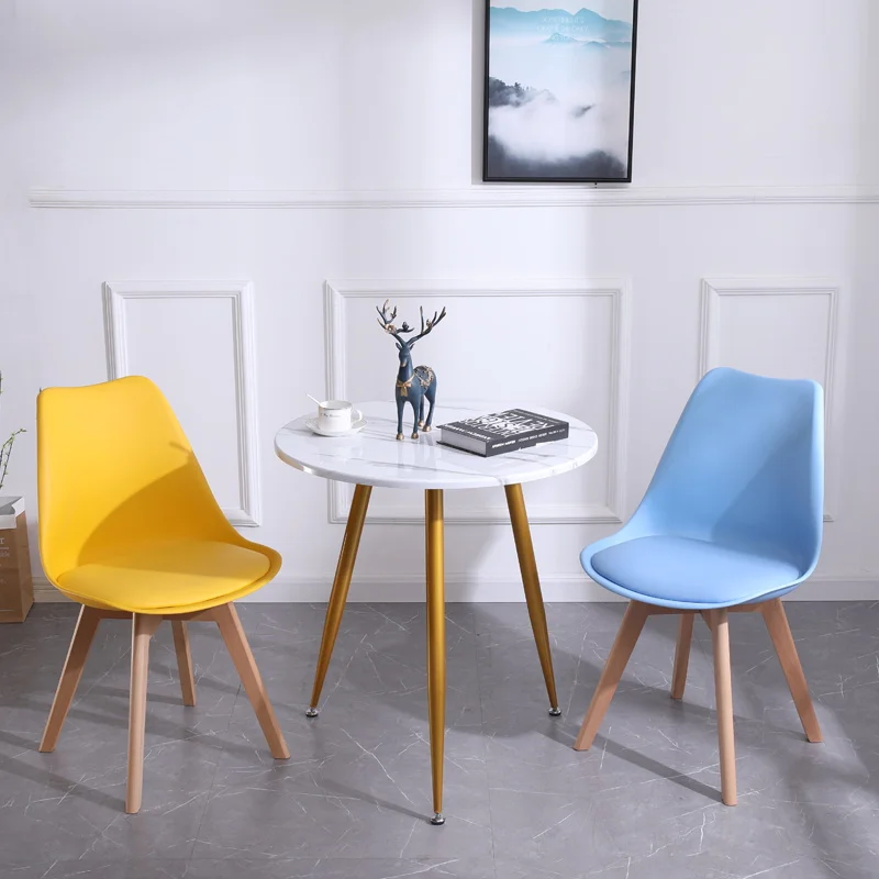 

Стильный и простой обеденный стул из цельного дерева, офисный стул для отдыха на открытом воздухе, мягкая спинка сумки