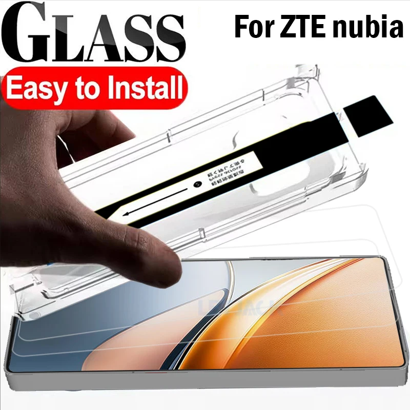 

1-3Piece Dust Free Easy Installation Protective Tempered Glass for ZTE nubia Z70S Z70 Z60 Z50 Ultra Full Cover Screen Protectors