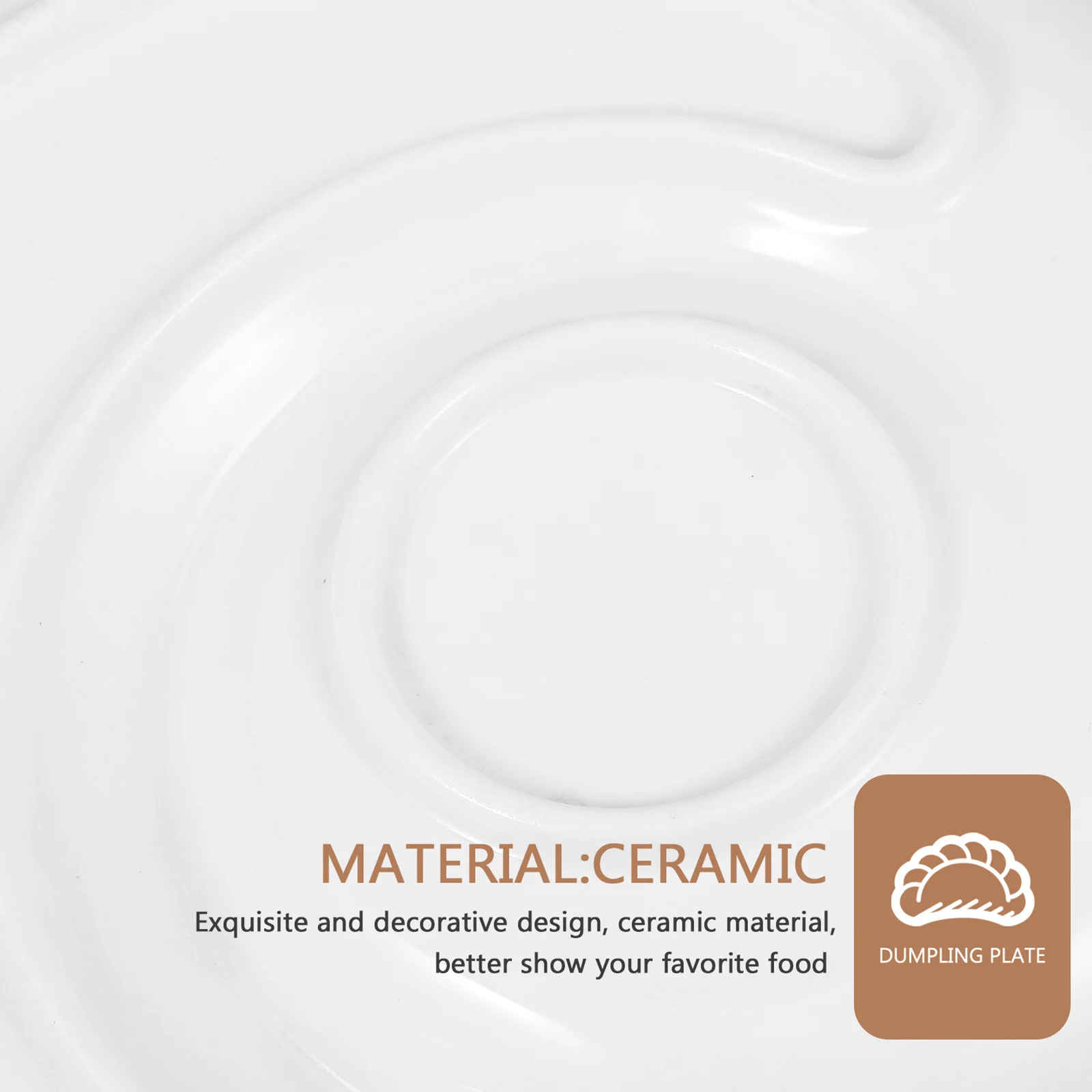 

Divided Ceramic Dumpling Plate Sauce Section Breakfast Plate Salad Fruit Cake Serving Tray for Party Wedding Ceramic Dish