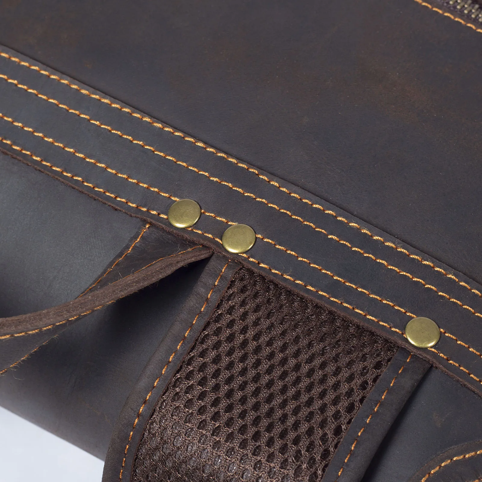 Vintage Echtleder Herrenrucksack Große Kapazität Top-Grain Leder Laptop-Umhängetasche Crazy Horse Tasche Mode für Männer – Detail 12