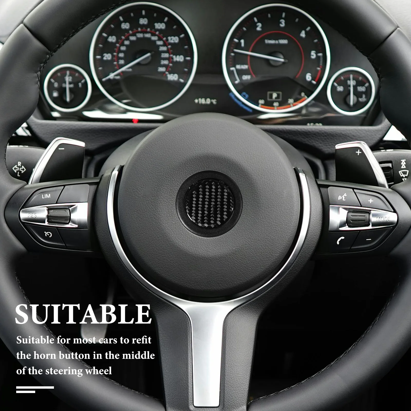 

Plastic Universal Auto Steering Wheel Horn Button Cover Racing Car Accessories Push Button Protector For Most Cars