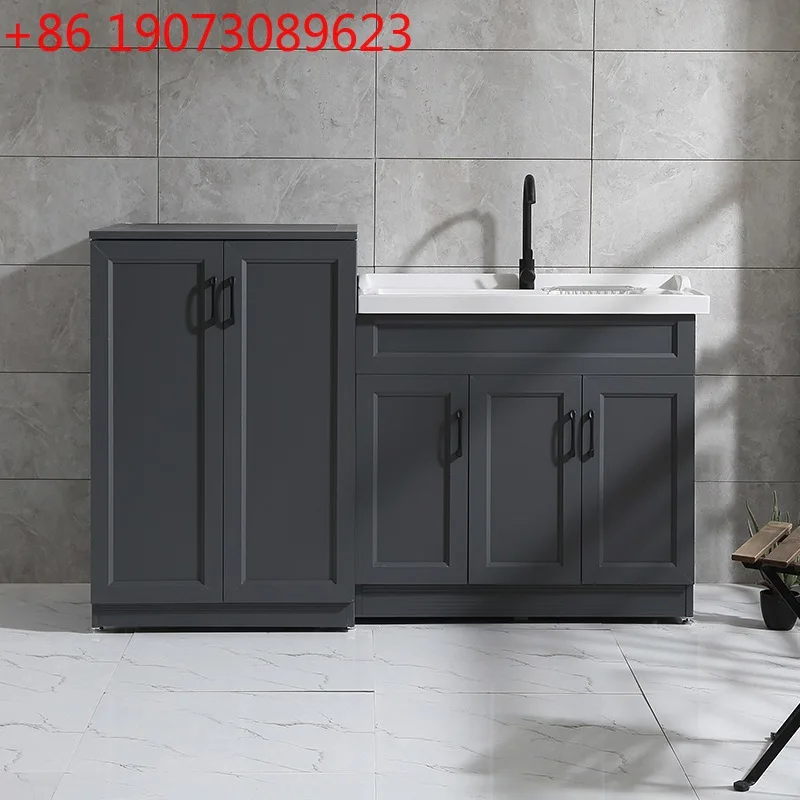 

Wave wheel clamshell washing machine cabinet combination waterproof and sunscreen outdoor drum washing cabinet