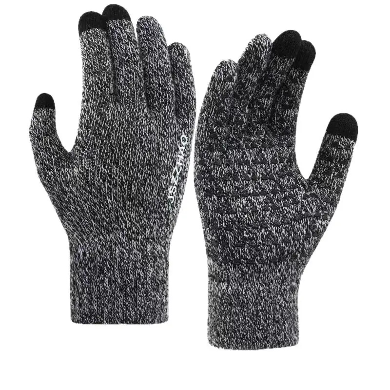 Winterhandschuhe für Damen und Herren – verbesserte Touchscreen-Handschuhe für kaltes Wetter, wärmend, aus Strick, mit Anti-Rutsch-Funktion zum Laufen, Autofahren und Wandern. – Detail 3