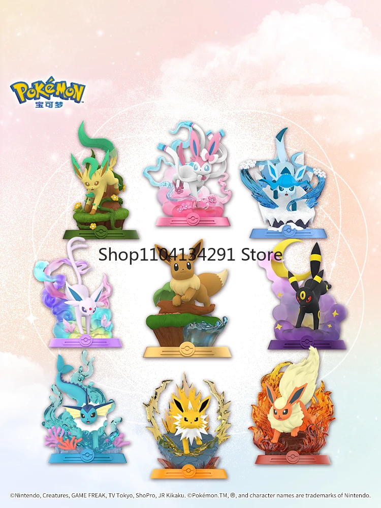 新しい9種類のポケモン-イーブイ進化-エッペオン-シルベオン-グレイシア-リーフィア-ヴァポリオン-ウンブレオン-フレアオン-ポケモンモデル-アニメフィギュア-オーナメント-おもちゃ