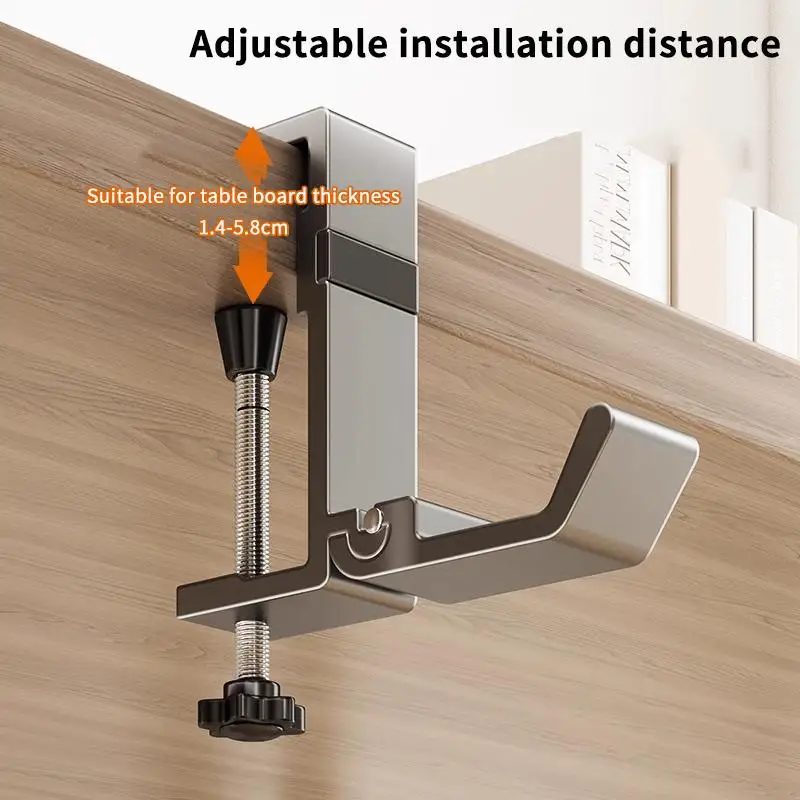 1/2PCS Adjustable Desk Edge Hook Punch-free Hanging Bag Hanger Removable Handbag Holders Foldable Multi-functional Table Hook