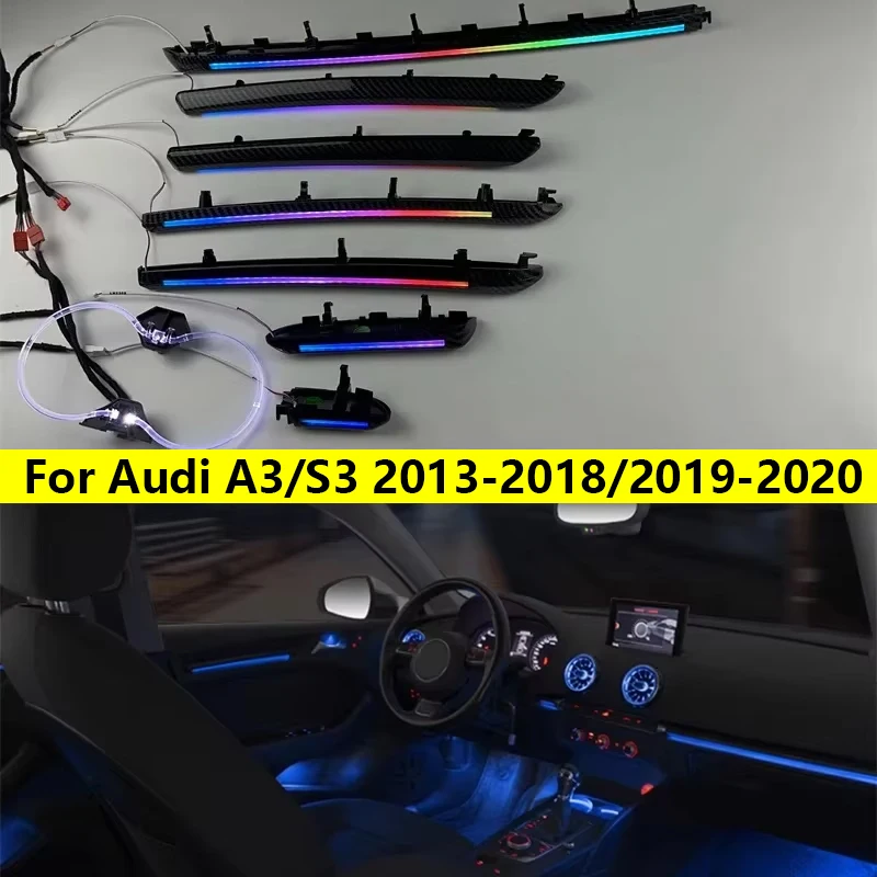

25 in 1 Symphony Ambient Lighting Car Kit For Audi A3 8Y 8V S3 RS3 2013-2020 Dashboard Door Air Vent Decoration Atmosphere Lamp