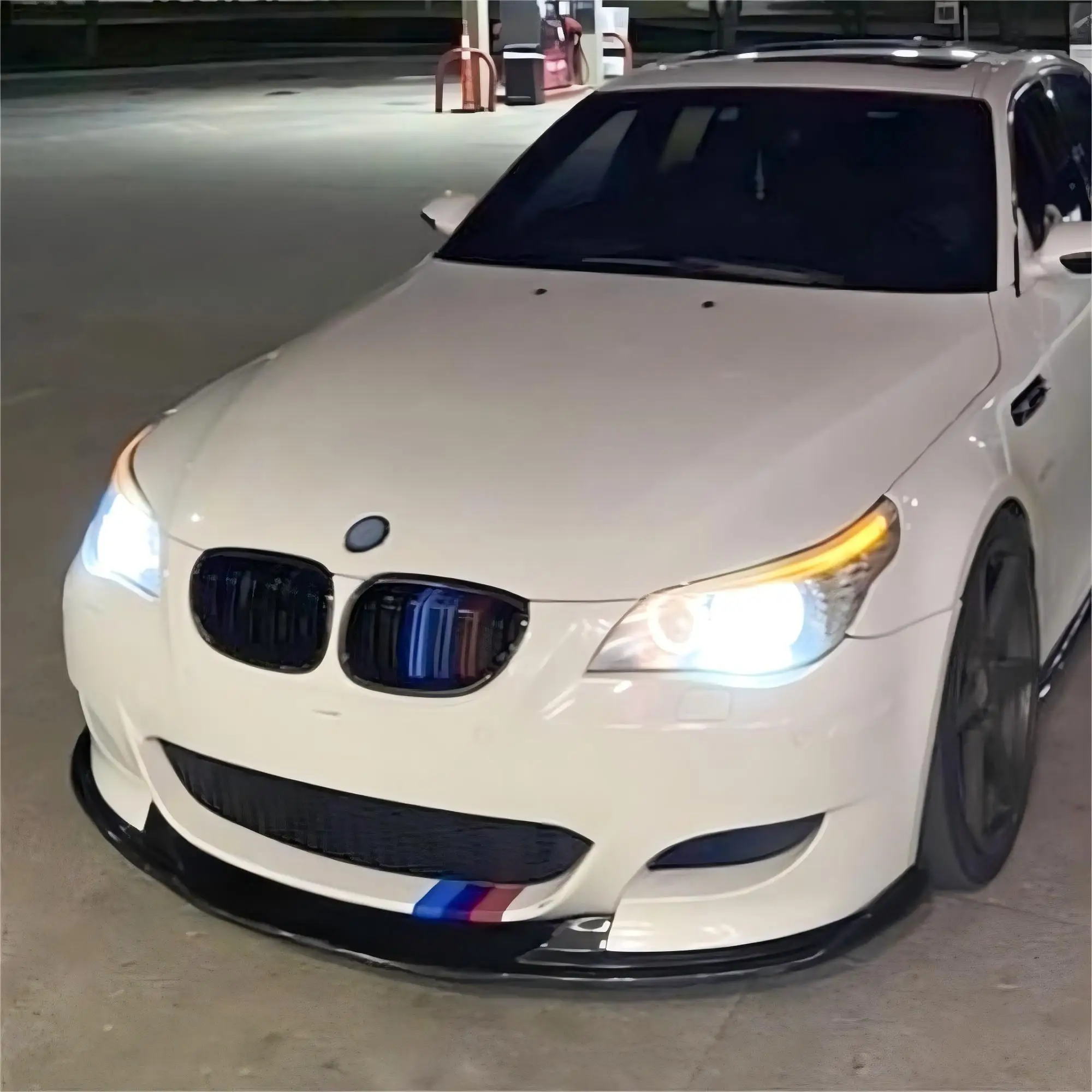 For BMW 5 Series E60 E61 M5 2005 2006 2007 2008 2009 2010 Front Bumper Splitter Lip Gloss Black Diffuser Spoiler Guard Body Kits