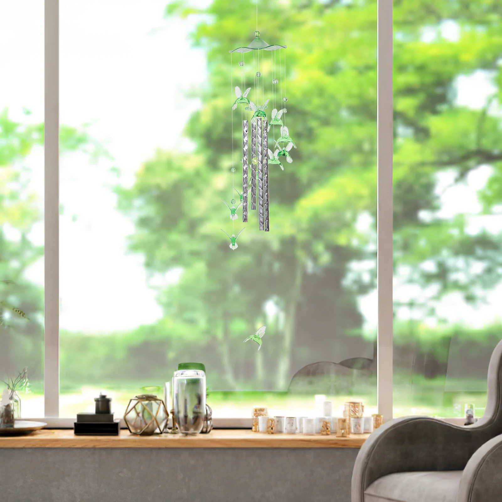 

2pcs Aluminum Tube Wind Chimes Durable Outdoor Hanging Garden Decor Balcony Gifts Sweet Sound Home Wind Chimes For Garden