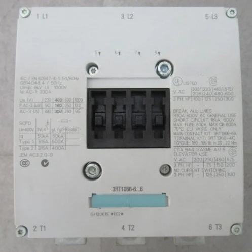 Brand New Original 3RT1066-6AB36 3RT1066 6AB36 Power Contactor 160KW 400V Fast Delivery