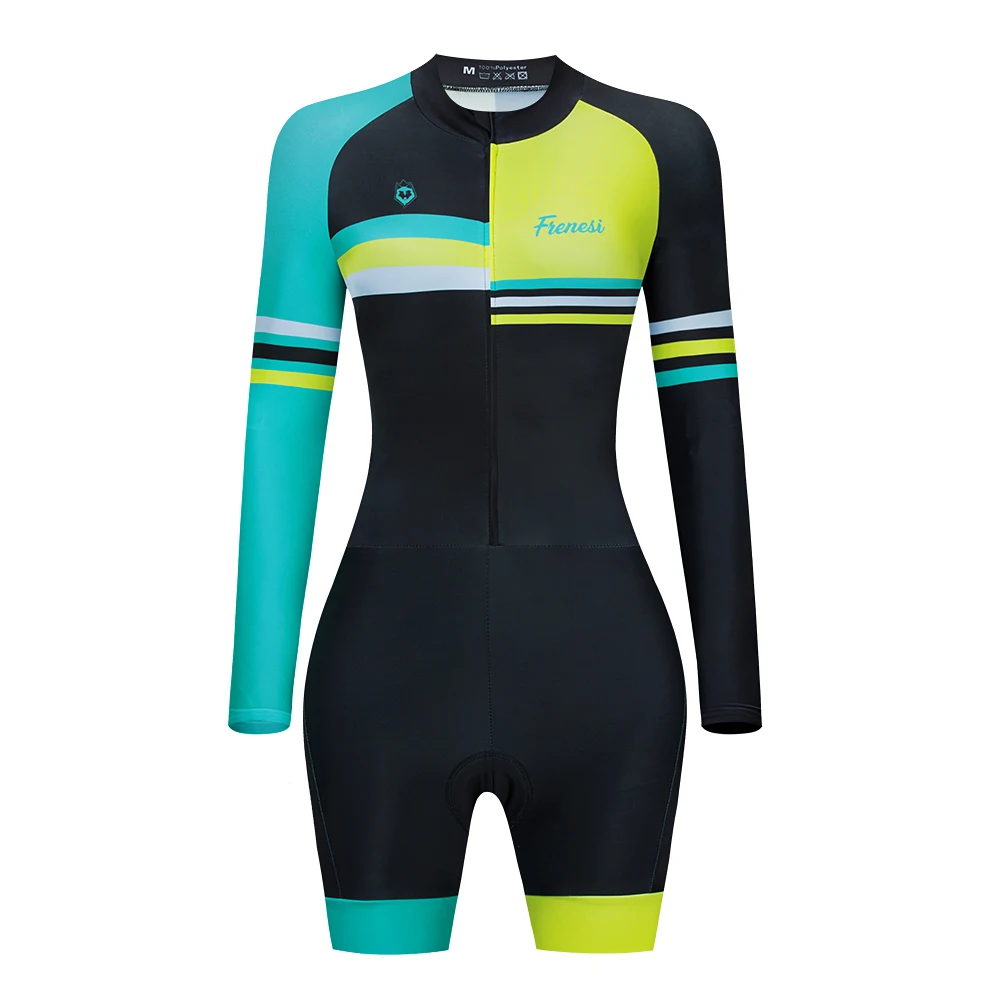 

Frenesi Women's Cycling Clothing Triathlon Suit Bodysuit Skinsuit Ciclismo Bicycle Splash Speed Sets Jumpsuit Culotte Hombre