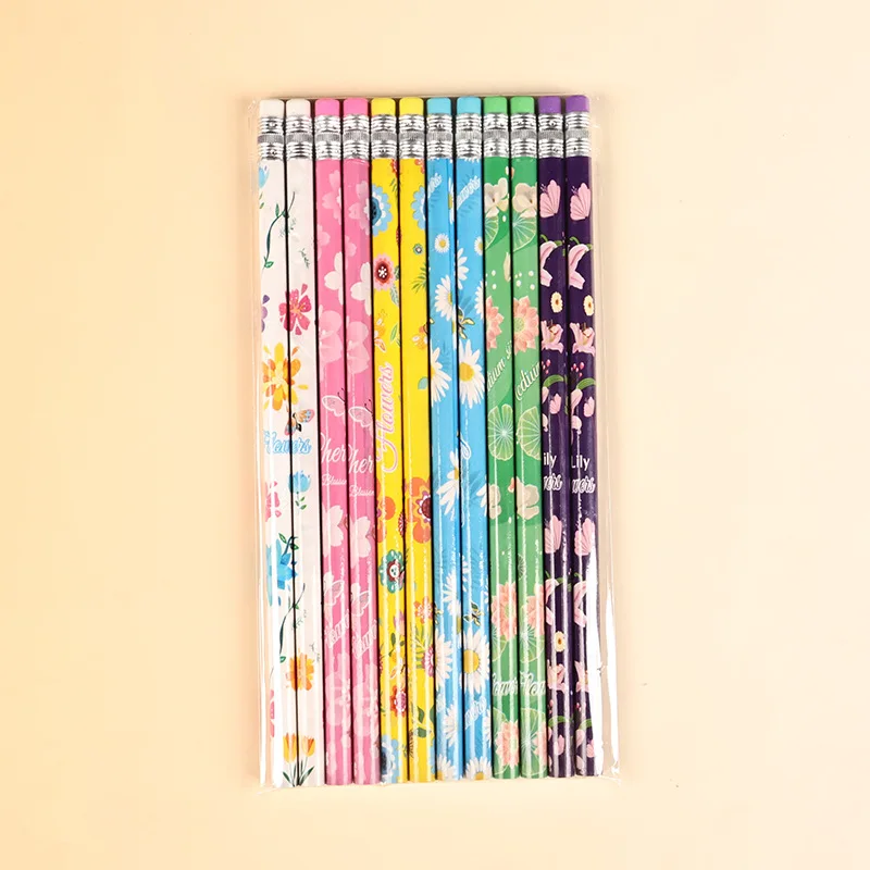 72 個ノベルティ花鉛筆かわいい文具卸売かわいい木製鉛筆学生ライティングスクール鉛筆描画ライティング女の子