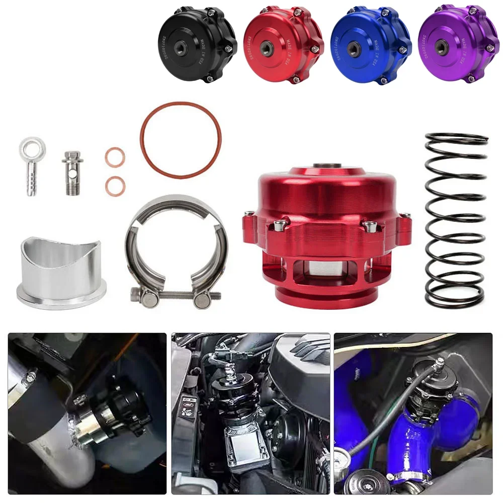 

High-quality Tial Style 50mm Waste Pressure Valve, CNC Machined, with V-Clamp Kit, suitable for modified car turbochargers.
