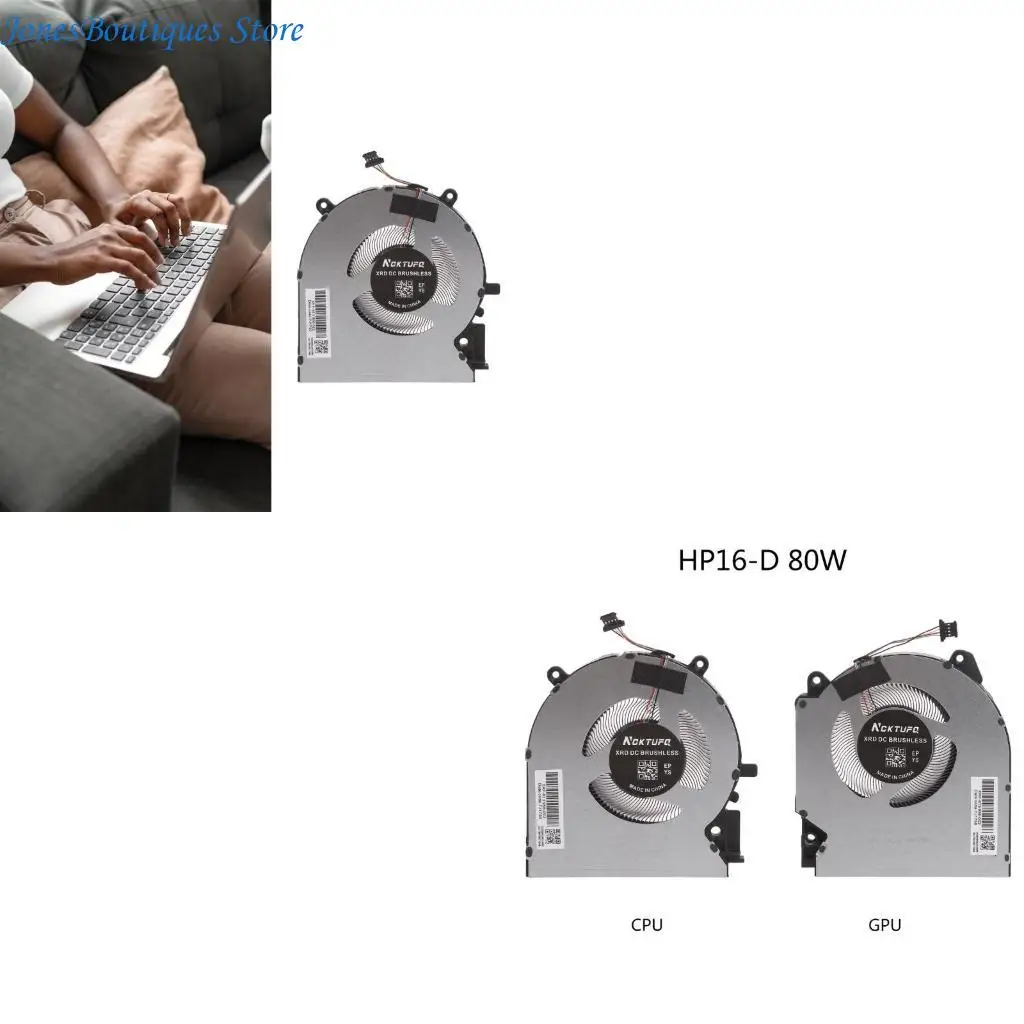Powerful GPU CPU Cooler Fan for 16-D 80W Laptop Fan Powerful Delivering Fan CPU Fan Heat Sink Fan High Effective Fan W8KE