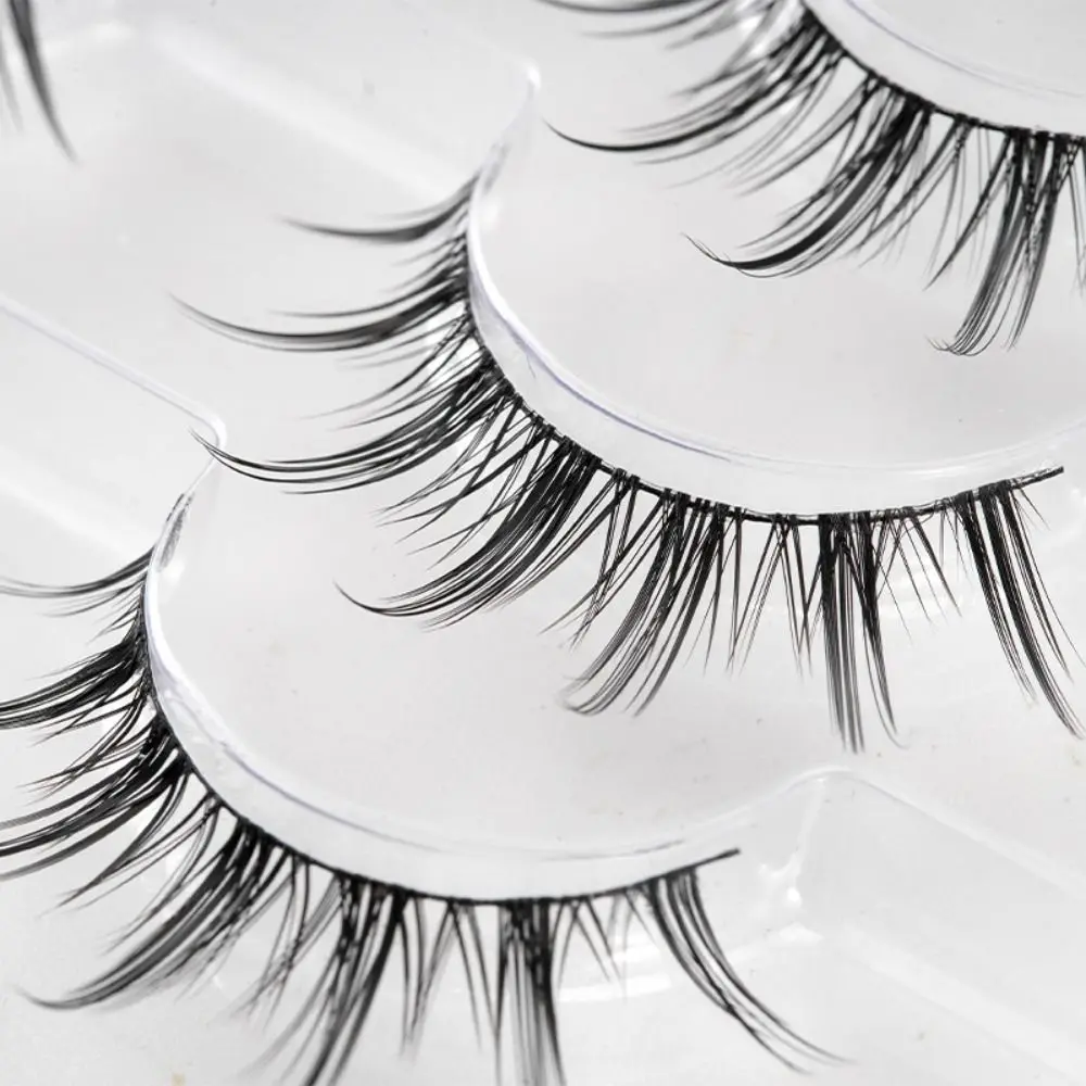 8 Pairs Grafting Natural Look Little Devil Full Strip Lashes Dense Soft False Eyelashes Curled DIY Eye Lashes Makeup