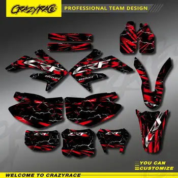 適用於 Honda CRF250X 2004 2005 2006 2007 2008 2009 2010 2011 2012 CRF 250 X CRF 250X 摩托車圖形貼紙客製化套裝 10 最佳銷售 本田 CRF 250 2012 - №1