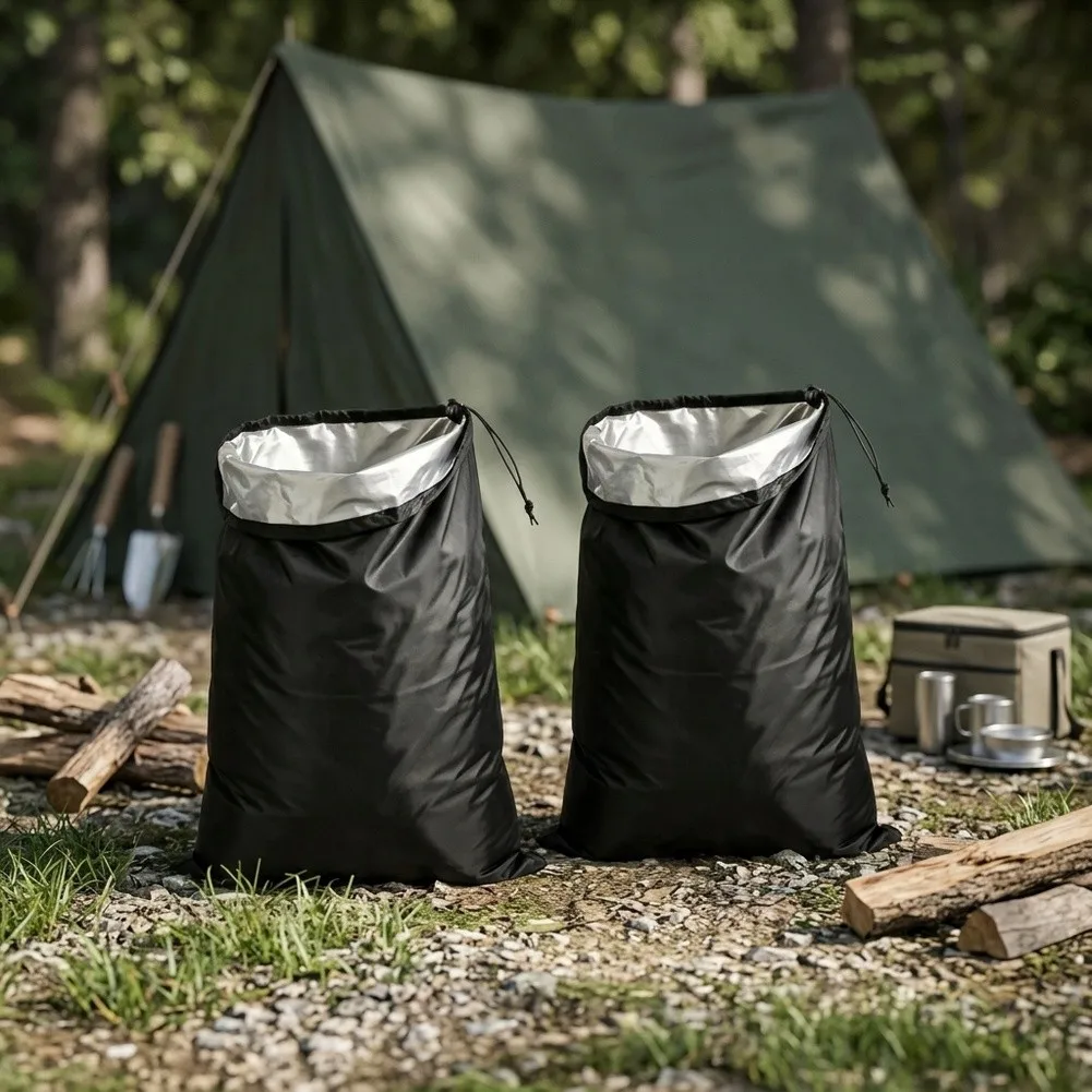 210D Oxford Garden Waste Bag 61x122cm Large Outdoor Trash Collection Sack For Camping Yard Cleanup And BBQ Parties