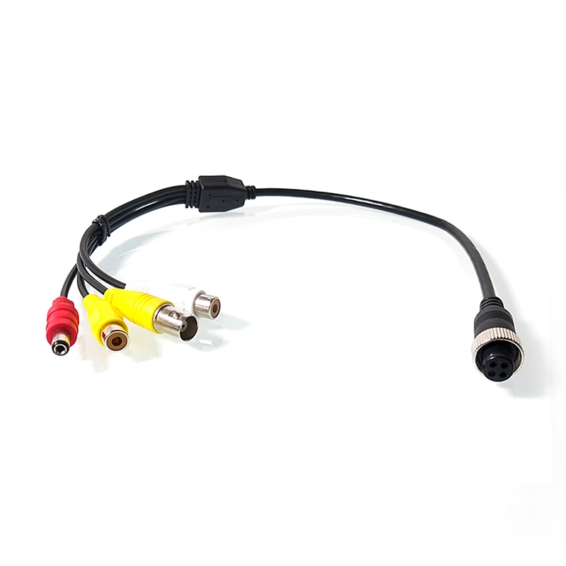 4 Pin AV DC BNC Aviation Connector Car Camera Adapter Cable