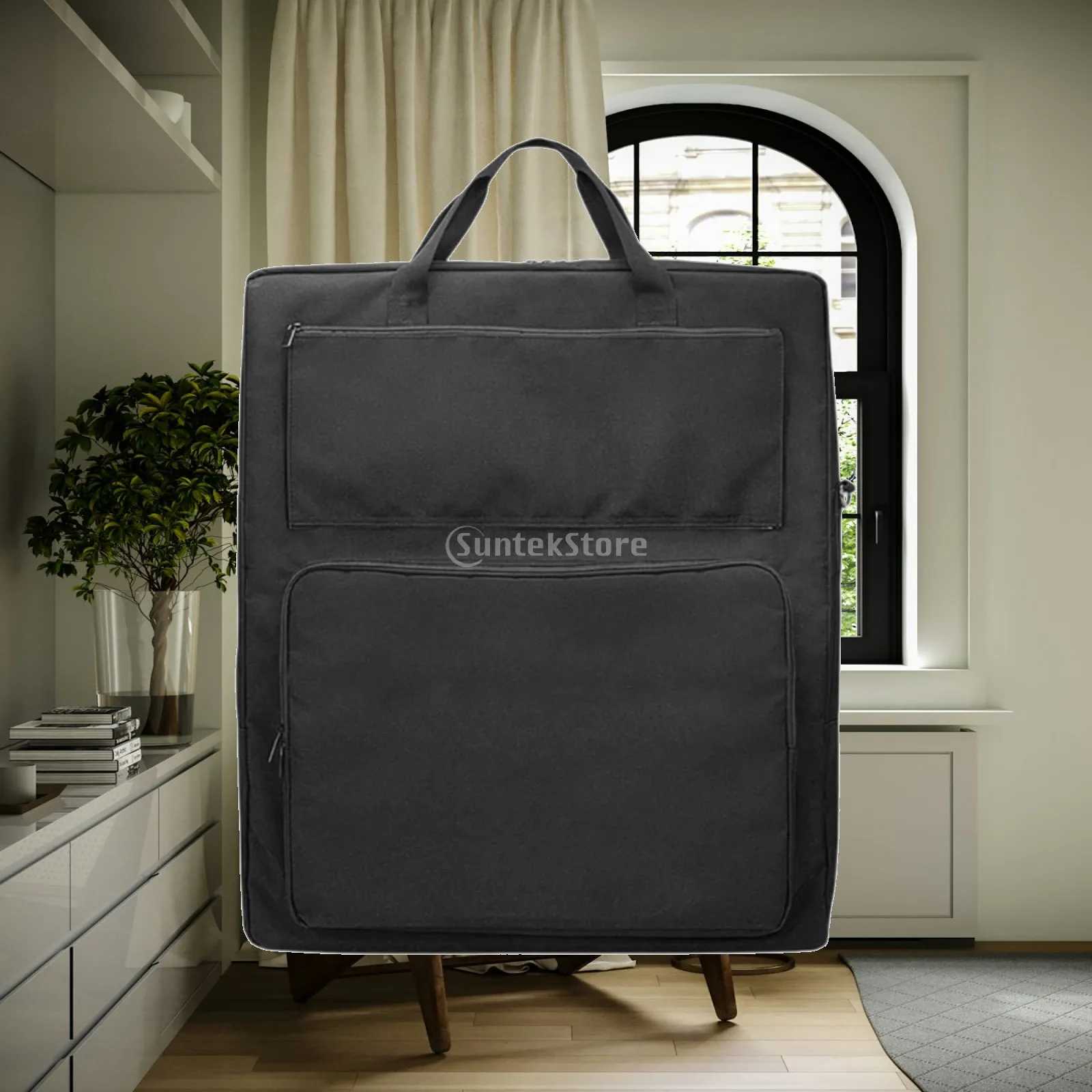 Photovoltaic Module Storage Bag Multiple Pocket Photovoltaic Module Bag Zipper Closure Padded Carrying Case for Outdoor,