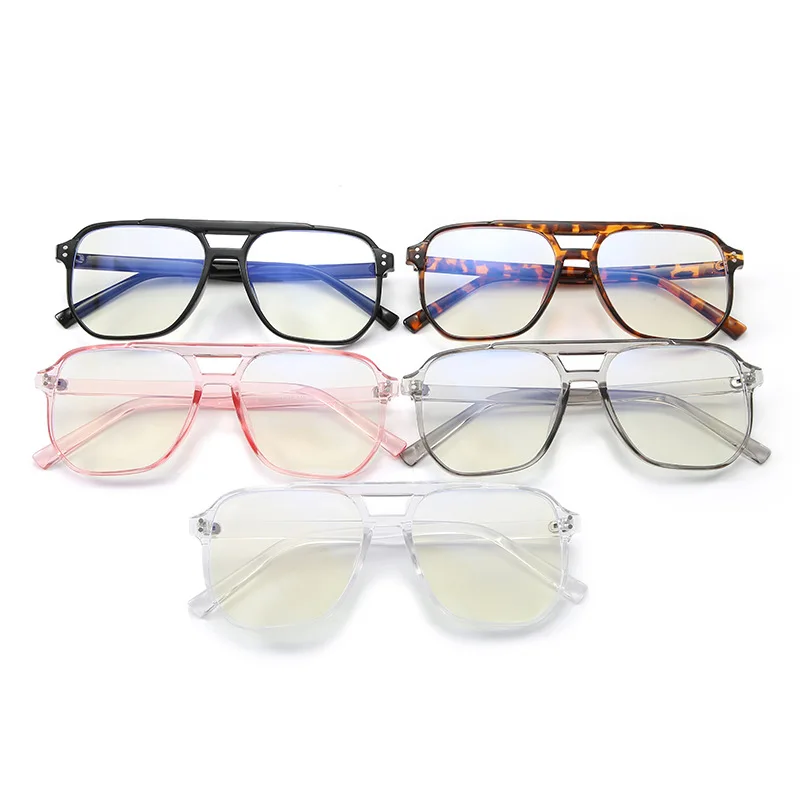 Transparent Computer Glasses Frame Women Men Anti Blue Light square Eyewear Blocking Glasses Optical Spectacle