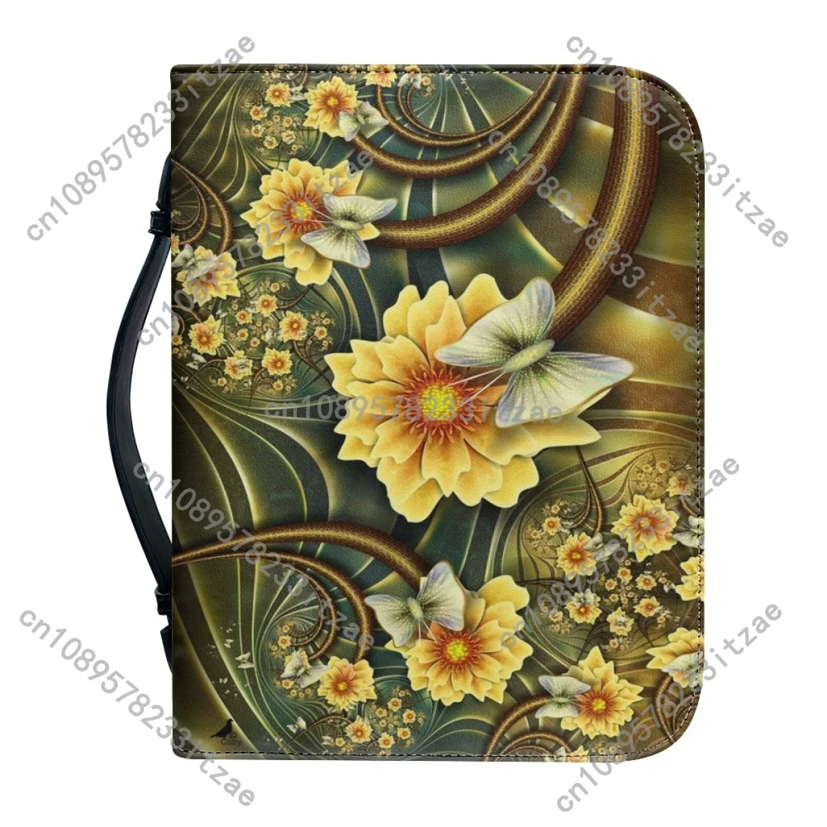 حقيبة يد نسائية جلدية بسحاب مقبض الكتاب المقدس حقيبة حمل الساخن بولينيزيا فرانجيباني طباعة الكتاب المقدس حقيبة عملية الكتاب المقدس حقيبة التخزين