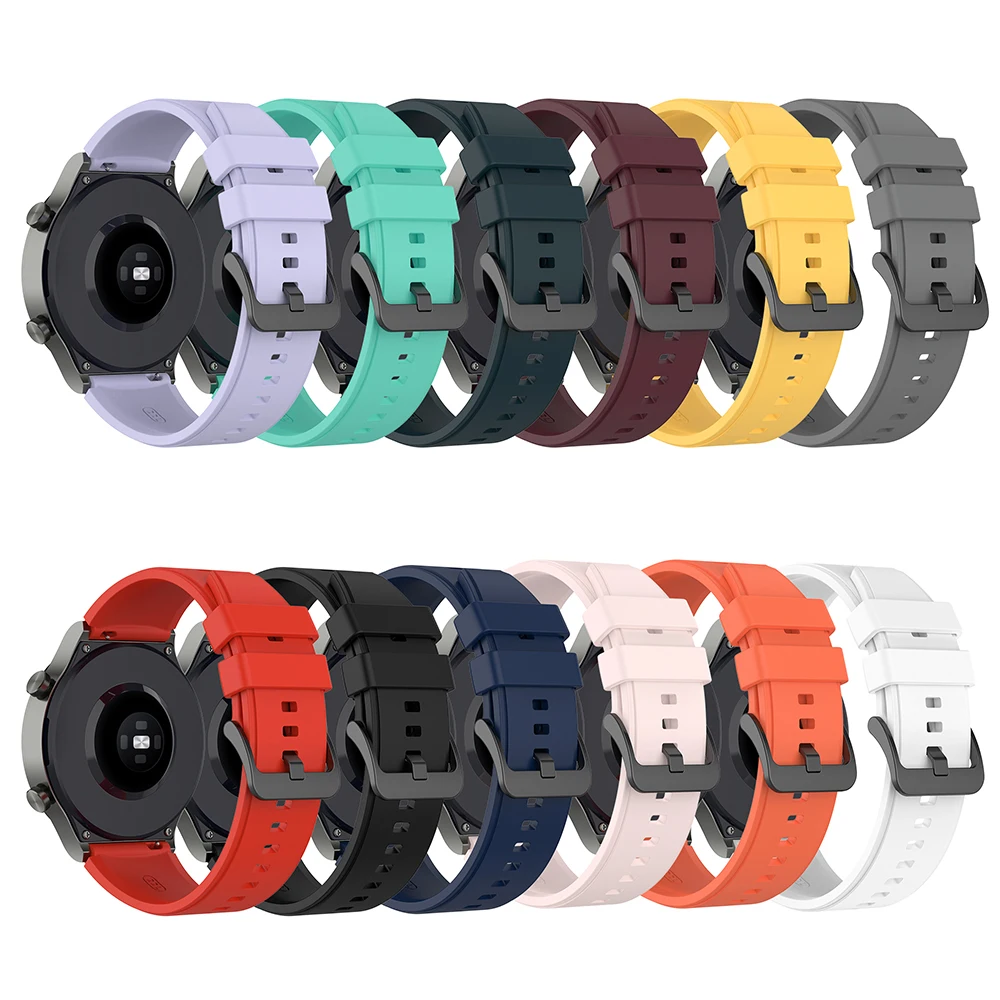 22mm Silicone Strap For Huawei Watch GT2 Pro GT 3/2 46mm Smart Watch Band for Xiaomi Watch Color 2