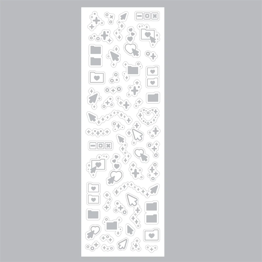 Hand Account Stickers Cute Style Strong Viscosity Eye-catching Durable Creative Laser Cut Adhesive Decal Decorative Stickers