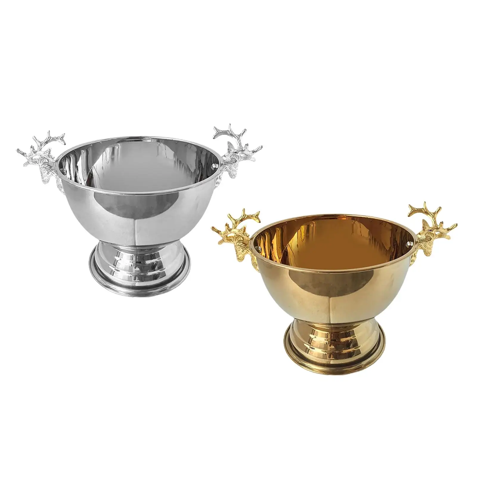 1 Piece Ice Bucket Double Deer Head Champagne Bowl for Club Party