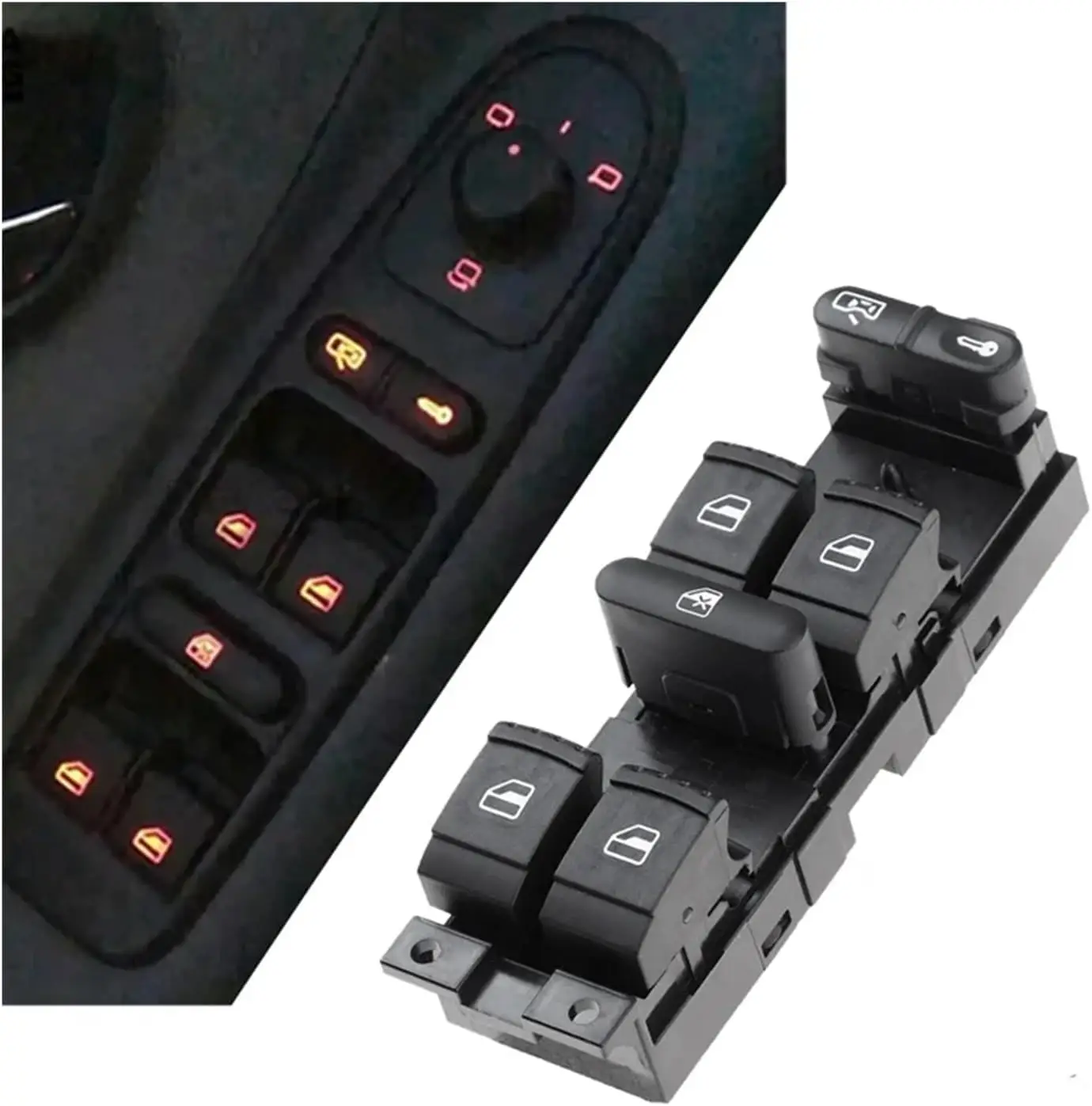For VW Passat B5 Golf 4 Jetta MK4 Seat Toledo II 1M2 Leon 1M1 For Skoda 1J4959857B Car Master Window Control Switch /Window Lock - view 6