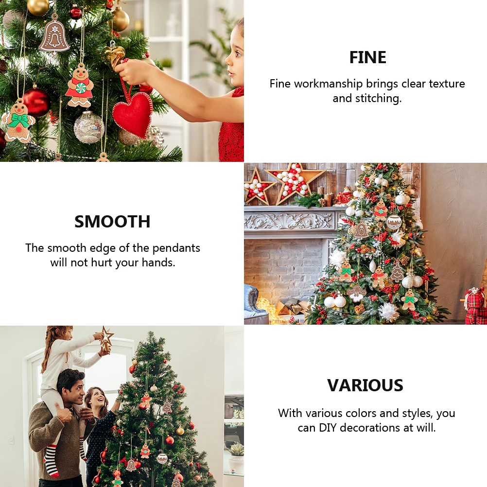 

Christmas Tree Ornaments PVC Decorations Decors Number Gingerbread Man Pendant Material Hanging Pendants Kit